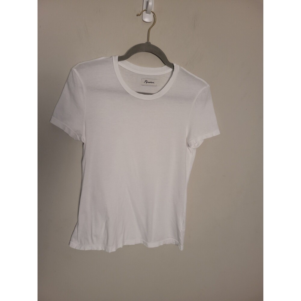 Rowan Tyler Slub Tee Sz S White Cotton Basic Breathable